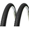 MADICKS 2 COPERTONI 26 X 1 3/8 (37-590) PNEUMATICO PER BICICLETTA STRADALE NERO IN GOMMA X BICI SCATTO FISSO TREKKING CITYBIKE OLANDA GRAZIELLA PASSEGGIO