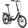 Chillaxx Bicicletta pieghevole Urban da 20 pollici, cambio a 6 marce, luce a LED, sistema di piegatura, bicicletta pieghevole