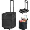 ZHJINGYU 40L Borsa Termica Grande con 2 Ruote Pieghevoli, Borsa Frigo Isoterma | Zaino Termico 3 in 1 | Carrello Spesa, Borsa Frigo per Picnic/Campeggio/Spiaggia e Consegne