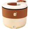 Generico Cuociriso Elettrico,Cuociriso Automatico 1.8L | Pentola Elettrica Multifunzionale per Cucina Domestica, Ideale per Campeggio e Appartamento