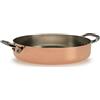 Baldassare Agnelli Pentole Agnelli ALCU106PI24 Casseruola Bassa in Rame con 2 Maniglie in acciaio, Rame stagnato con fondo per induzione, 24 cm
