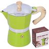 plplaaoo Moka,plplaaoo 150ml di Macchina Per Il Caff¨¨, Piano Cottura in Lega di Alluminio Moka Maker Bollitore Macchina Per Caff¨¨, Facile da Usare E da Pulire, Per Stufa a Gas Etanolo, Per T¨¨, Caff¨¨(Verde)