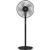 LEBENLANG Ventilatore a piantana - 60W & 5 modalità I 45 cm Oscillante con telecomando & display LED I Ventilatore silenzioso Electric fan da pavimento Standing fans notte Ventilatori da terra potente