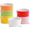 JDBlissful 6X Stampi per Soufflé, Soufflé Forme da Forno, Ciotole di Ceramica per Creme Brulee, Stampi per Forno 200 mL Ciascuno per Crème Brulée, Muffin, Dolci e Pasticceria