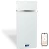 Hocosyme Riscaldamento a infrarossi con porta asciugamani, 850 W, controllo WiFi, radiatore da bagno MJJ con portasciugamani 122 x 47 cm, riscaldamento elettrico con protezione da surriscaldamento