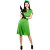 Fun Shack Vestito Anni 40 Donna Verde - Abito Vintage Anni 50 Pin Up per Halloween, Compleanni e Party, Abiti Retrò Donna, XXL