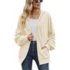 QKEPCY Felpa Donna con Cappuccio e Zip Hoodie Casual Top Donna Elegante Manica Lunga Cardigan Caldi per Autunno/Inverno(Albicocca L)