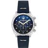 Spinnaker Mens 42mm Hull Chronograph Lapis Meca-Quartz Watch with Genuine Leather Strap SP-5068-03