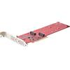 StarTech.com Adattatore PCI Express M.2 NVMe,Scheda Adattatore PCIe 4.0 x8 x16 a Doppio SSD M.2 NVMe or AHCI, 7.8Gbps per Disco,Biforcazione richiesta,Comp. Windows/Linux (DUAL-M2-PCIE-CARD-B), Red