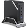 MINISFORUM Mini PC UM560 XT, processore AMD Ryzen 5 5600H a 6 core/12 thread fino a 4,2 GHz, AMD Radeon Graphics(frequenza grafica 1800 MHz), 16 GB DDR4 / 512 GB PCIe SSD, HDMI×2/USB-C/2.5G RJ45
