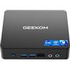 GEEKOM Mini PC, 2024 GEEKOM Air12 Lite Mini Computer, NUC 12 Essential Mini PC, CPU Intel N150 di 12a gen., Burst da 3,4 GHz, 4 Kerne, 4 Thread, Intel UHD Graphics, 8 GB di RAM, 256 GB SSD, Win 11 Pro