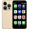 CatCalls Mini smartphone sbloccato 4 G telefono cellulare, 3.0 pollici, 32 GB espandibile fino a 128 GB, doppia fotocamera SIM, Android 10.0, supporto WiFi Bluetooth Backup telefono (XS15 Gold)