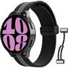 MoKo Cinturino Compatibile con Samsung Galaxy Watch 7 FE 6 5 4 40mm 44mm/Watch 6 4 Classic 43mm 47mm 42mm 46mm/5 Pro 45mm/3 41mm/Active 2, 20mm Cinturino in Silicone con Fibbia Magnetica, Nero/Grigio