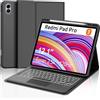 IVEOPPE Cover Redmi Pad Pro 12.1 con Tastiera Touchpad, per Xiaomi Poco Pad Custodia con Tastiera Trackpad Retroilluminata Italiano Bluetooth Staccabile per Xiaomi Redmi Pad Pro 12.1 2024, Nero
