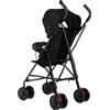 HUOLE Triciclo bambino evolutivo bicicletta 5 in 1 fino a 25 kg, cabina impermeabile con filtro UPF50+, pieghevole, sedile girevole a 360 gradi, regolabile, D-nero