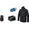 Bosch Professional Giacca riscaldabile GHJ 12+18V XA (incl. adattatore per ricarica USB GAA 12V-21 + batt. GBA 12V da 2.0Ah + caricabatteria GAL 12V-20) - Taglia 3XL