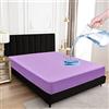 Sufdari Coprimaterasso Impermeabile Super King, Coprimaterasso 180x200cm, Lenzuolo Impermeabile con Angoli, Coprimaterasso con Fascia per Materassi - Viola