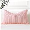 Artscope 1 Pezzi Federe per Cuscini in Velluto a Coste Elegante Copricuscini Decorativo per Domestica Soggiorno Camera da Letto Divano 30x50cm, Rosa