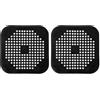 Wagoodter 2 pezzi Filtro di Lavello in silicone Filtro per capelli in silicone per scarico doccia con ventosa per bagno, doccia, vasca da bagno, cucina (Nero)