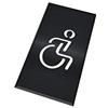 DOJA Barcelona | Targhetta Bagno Nera | Disabili/Sedia a Rotelle | Colore: Nero | Diametro: 180x100mm | Design Moderno | Cartelli Adesivi per Porta WC | Uso: Ristoranti, Ufficio, Hotel