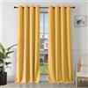 Joydeco Tende Oscuranti per Interni 2 Pezzi L 140 x A 245, Tende Termiche Isolanti con Occhielli per Soggiorno e Camera da Letto Moderne Blackout Curtains, Giallo