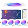 DUSKTEC Faretti LED da Incasso per Cartongesso Alexa RGB 7W, 2700K-6000K Dimmerabili Faretti Soffitto Smart Bluetooth 220V Cambia Colore Colorati Intelligenti, Spot LED Bluetooth Multicolore