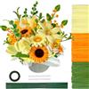 TOAOB THE ONE AND ONLY BABY TOAOB 200 pezzi Scovolini Ciniglia Colorati Set Pipe Cleaner con Stelo Filo Floreale e Nastro Floreale di Carta per Fiori Rose Fai da Te Decorativi Artigianato
