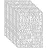 Zayookey 10 Fogli Adesivi Lettera Alfabeto Autoadesivi Impermeabile Vinile Numeri Lettere Segni Adesivi Letter Number Sticker per Cassetta Postale, Porta, Scrapbooking (Bianco)