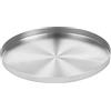 Yvttve Vassoio Decorativo Rotondo in Argento, Vassoio da Portata di Metallo, Vassoio organizzatore per Gioielli, Trucco, Articoli da Toeletta, Stoviglie da Cucina (argento, Ø 30 cm)
