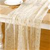 Wisebom Runner da Tavola, 300 × 70 cm Runner Tavola Moderno Oro Glitterato Lucido Runner Natalizio Tavolo Tovaglia Tulle Decorazione per Matrimonio Comunione Compleanno Festa (Oro)