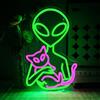 OYCGZV Insegna Neon LED Gatto Alieno da Parete per Bar Zona Giochi Soggiorno Camera da Letto Club Casa