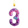 Sdjuifsd Candela Numero 3 Gabby, Candele Compleanno Gabby, Candele Gabby Viola 3D, Candela a Tema, Decorazione per Torte, Decorazioni per Feste, Ragazzi e Ragazze, Baby Shower, Anniversari, Compleanni Bambini