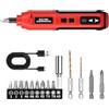 ORIA Set mini avvitatore a batteria professionale 3,6 V, avvitatore elettrico ricaricabile con 5 coppie regolabili, luce LED, carica di tipo C, 2 punte, per fotocamera, telefono, orologio, laptop