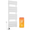 blumfeldt Scaldasalviette Elettrico Bagno, Termoarredo Elettrico Bagno con Termostato, Radiatore ad Acqua Verticale da 800 W, Termosifone Silenzioso a Basso Consumo, Termosifone a Parete Ecologico