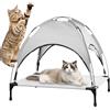 Gwtdtoad Brandina Rialzata Per Cani Con Parasole, Cuccia Per Cani Da Esterno, Letto Per Gatti Per Animali Domestici Che Dormono In Campeggio Terrazza 66x45x65 Cm