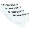 FILA Set di 4 mutandine da donna in cotone (M, Pack mutandine bianche), Confezione di mutandine bianche, M