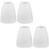 Docache Paralume Cilindrico in Plastica Bianco, 4 Pezzi, Stile Rustico, per Lampada da Scrivania (Bianco, 30mm)
