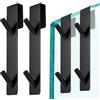 ChAusa 2 Pezzi Appendi Accappatoio Bagno Gancio Doccia Accappatoio Accessori Bagno Porta Asciugamani Bagno Accessori Doccia Senza Forare Gancio Doccia per Box Doccia Accappatoi e Asciugamani(Nero)