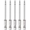 QUARKZMAN 5pz Sicurezza Torx Punte 1/4 Esagonale Attacco 3 Lunghe Trapano Punte T10 Torx Stella S2 Acciaio Magnetico Manomissione Resistente Cacciavite Punta