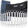 HASKYY Set di Chiavi Combinate 8-22 mm 14 pz. I set di chiavi inglesi combinate - in borsa
