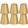 Tomotato 6 Pezzi Piccoli Paralumi per Lampadina E14, Paralume Lampada a Clip in Tessuto Moderno, per Lampade da Parete, Lampade da Tavolo e Illuminazione Domestica, 14,3x13x9,3cm(Oro)