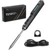 Towwoo TS101 65W Soldering Iron Portatile, Saldatore Elettrico Professionale con TS-I e USB, Mini Digitale Cablato, DC+PD Ingresso Alimentazione, Schermo LCD, Temperatura Regolabile