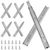FCOUMY guide per cassetti 40,6 cm, guide per cassetti estrazione totale con guide con cuscinetti a sfera, guide cassetti 100 libbre di capacità 4 paia (8 pezzi)