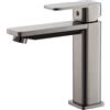 INEX EUROPA Rubinetto lavabo nero grigio titanio con finitura lucida - Rubinetto da bagno in metallo ad alta resistenza - Rubinetto moderno facile da installare con flusso d'acqua preciso - 10 anni di