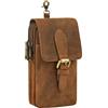 STILORD 'Harper' Marsupio Porta Cellulare Cintura in Pelle Vintage Piccolo Borsello da Cintura Porta Telefono per Uomo Donna ideala per Running Viaggio in Cuoio Vera, Colore:avani - marrone