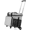 Luxja Borsa per Insegnante con Ruote con Cuscinetto di Supporto Inferiore, Borsa Tote per Insegnante con Trolley Staccabile (Design Brevettato), Punti Grigi