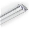 LEDKIA LIGHTING Plafoniera Stagna 60cm IP65 con due Tubi LED Vetro 9W 140lm/W 4000K Bianco Naturale