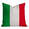 HIGOSS Federa per cuscino lombare con bandiera italiana, 40 x 40 cm, quadrata in lino e cotone, motivo patriottico, con cerniera nascosta, per divano, camera da letto, casa
