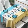 FANSU Tovaglia Plastificata PVC Cerata, Tovaglie Impermeabile Antimacchia Lavabile Facile da Pulire Copritavolo Proteggi Tavolo per Soggiorno Tavolo Ovale da Cucina (Pesce Giallo Azzurro,140x180cm)