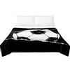 Odot Trapuntino Copriletto Singolo Calcio Moderno Primaverile Estivo Motivo Piumone Caldo e Morbido Quilting Trapunta Leggera (200x230cm,Nero)